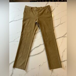 Bills Khakis Model 3 Plain Front Trim Fit Tan Corduroy Pants Size 46 NEW